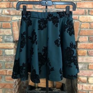Floral dark Teal Skirt 🌸🌼🌺